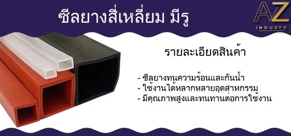 ซีลยางสี่เหลี่ยม มีรู