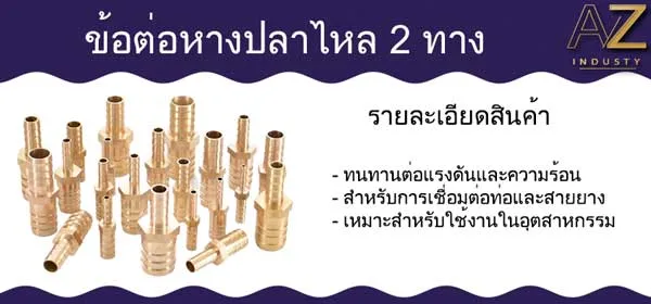 ข้อต่อหางปลาไหล 2 ทาง ทองเหลือง